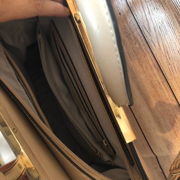 Pink & Tan Color Block Crossbody Purse - Picture 4 of 7